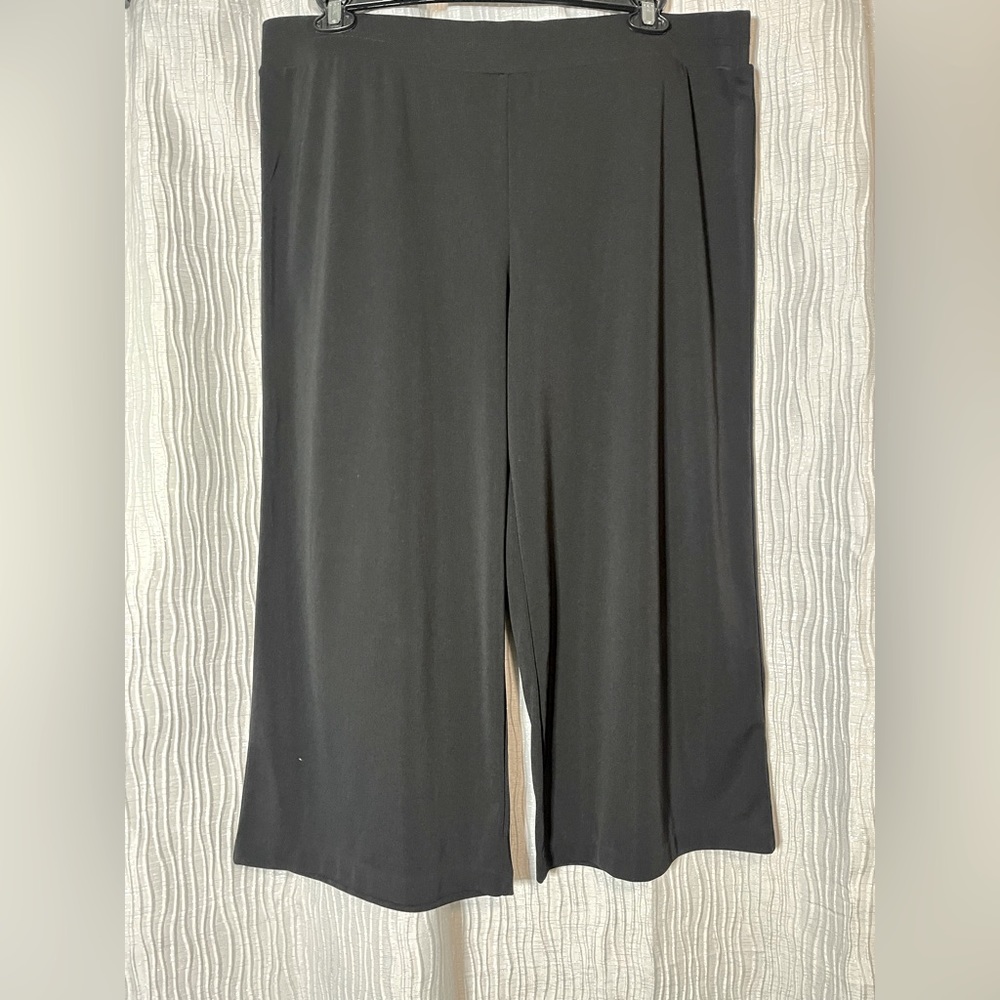 Silky black palazzo pants